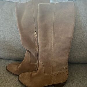 Women's Brown Suede Tall Boots